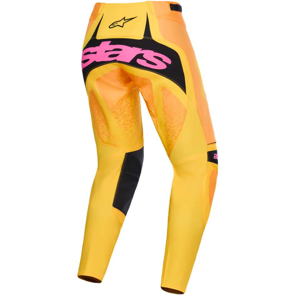 Pantaloni Moto Cross Enduro Alpinestars TECHSTAR NOMUR Arancione Giallo Rosa