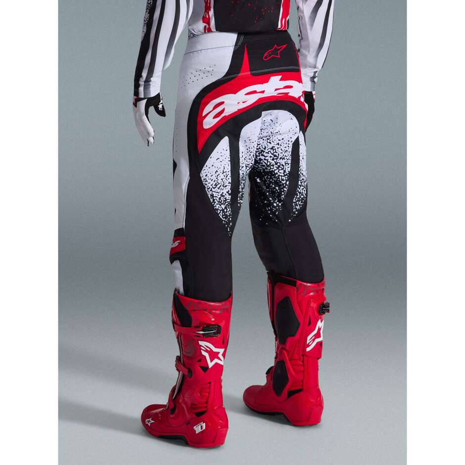 Pantaloni Moto Cross Enduro Alpinestars TECHSTAR NOMUR Nero Bianco Rosso