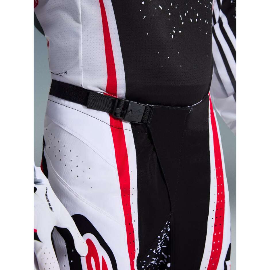 Pantaloni Moto Cross Enduro Alpinestars TECHSTAR NOMUR Nero Bianco Rosso
