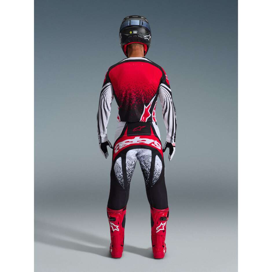 Pantaloni Moto Cross Enduro Alpinestars TECHSTAR NOMUR Nero Bianco Rosso