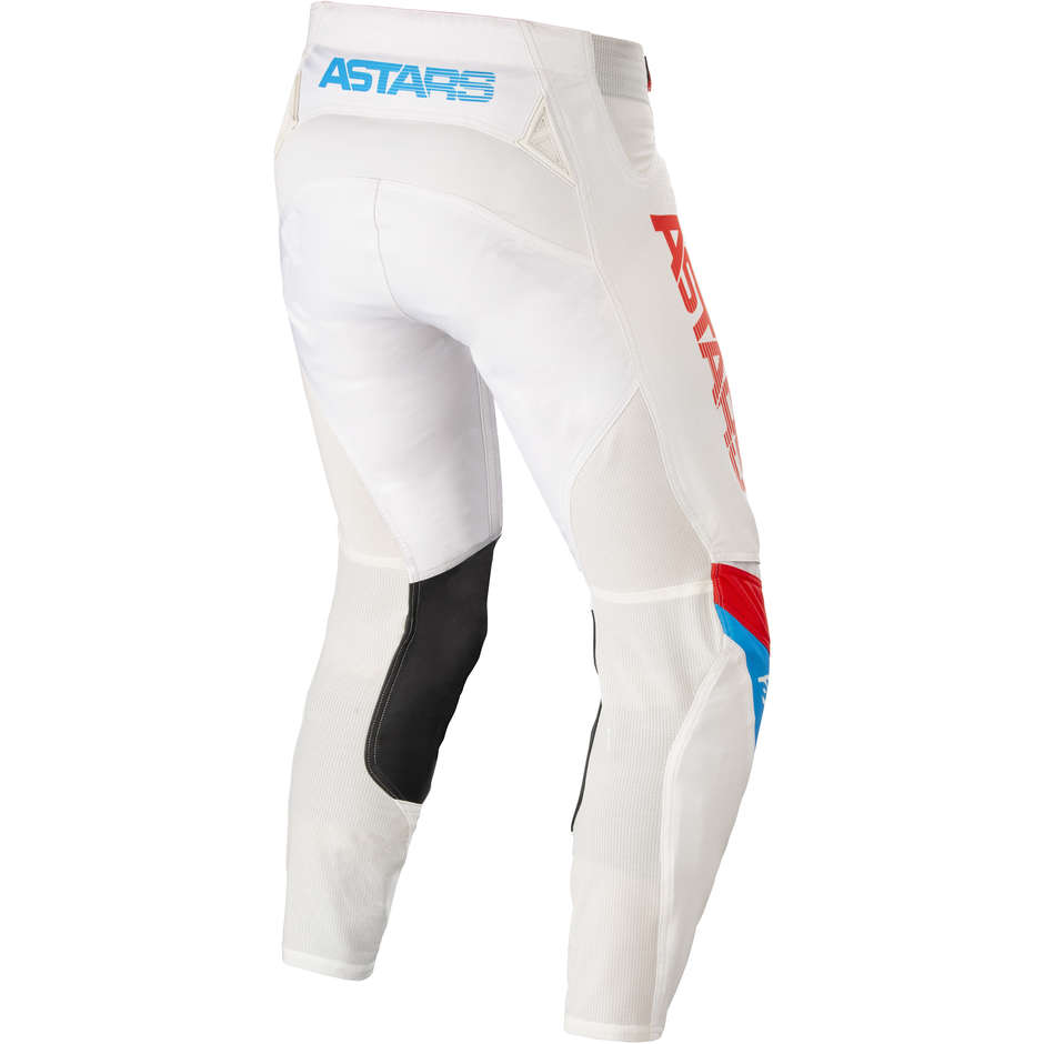 Pantaloni Moto Cross Enduro Alpinestars TECHSTAR QUADRO Bianco Rosso Blu
