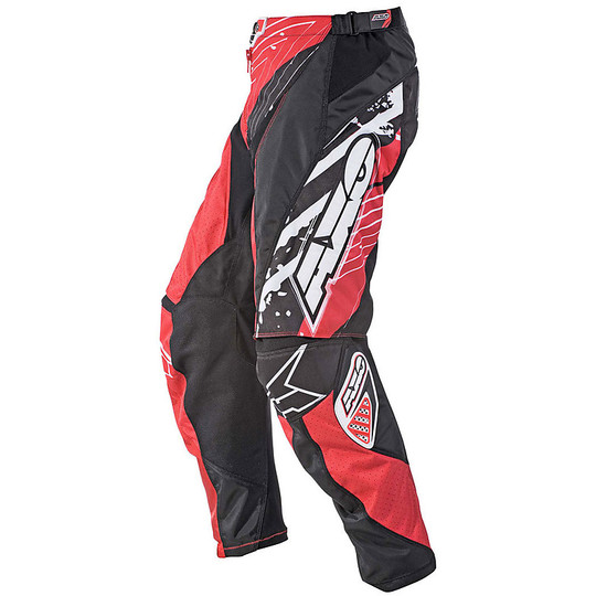 Pantaloni Moto Cross Enduro Axo Modello Grunge Rosso Nero