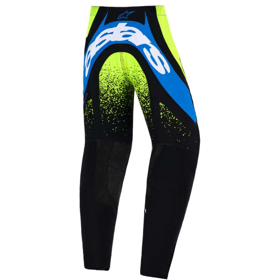 Pantaloni Moto Cross Enduro Bambino Alpinestars YOUTH SUPERTECH NOMUR Navy Blu Giallo Fluo Azzurro