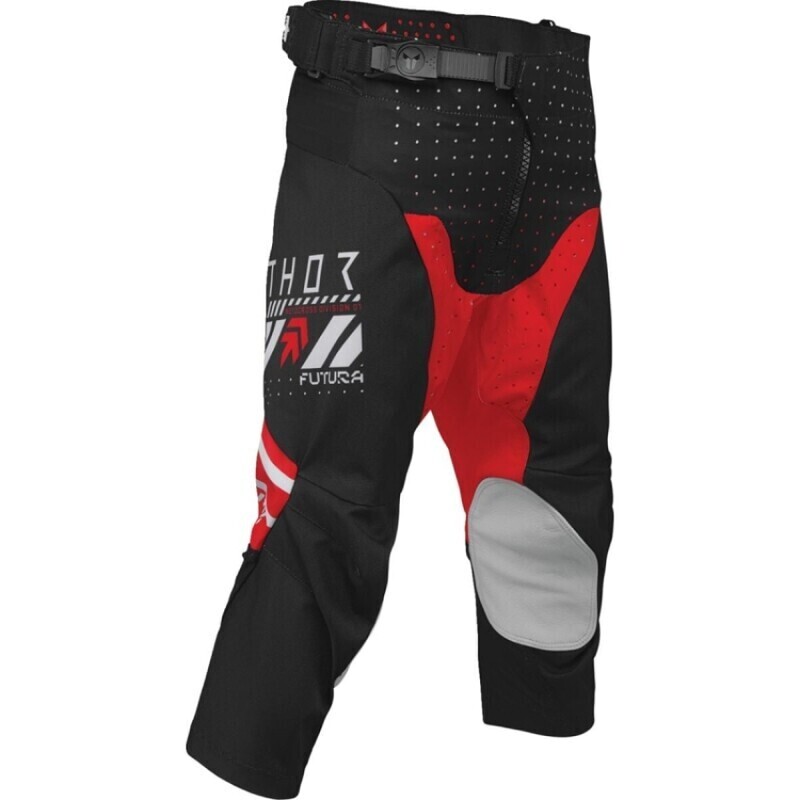 Pantaloni Moto Cross Enduro Bambino Futura Nero Rosso taglia 22