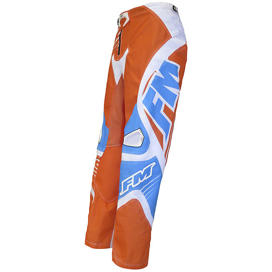 Pantaloni Moto Cross Enduro FM Racing FORCE X24 Arancio Blu