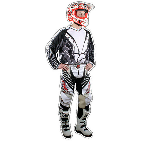 Pantaloni Moto Cross Enduro Fuoristrada Fm Racing X18 White
