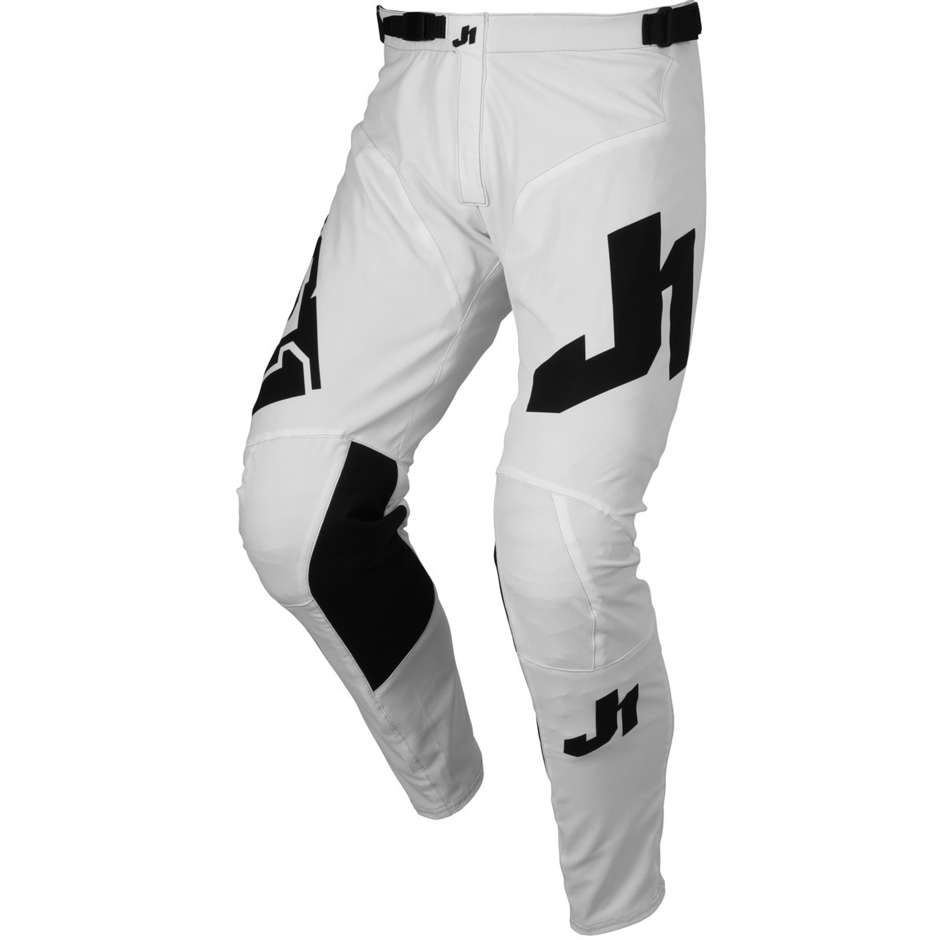 Pantaloni Moto Cross Enduro Just1 J-ESSENTIAL SOLID Bianco