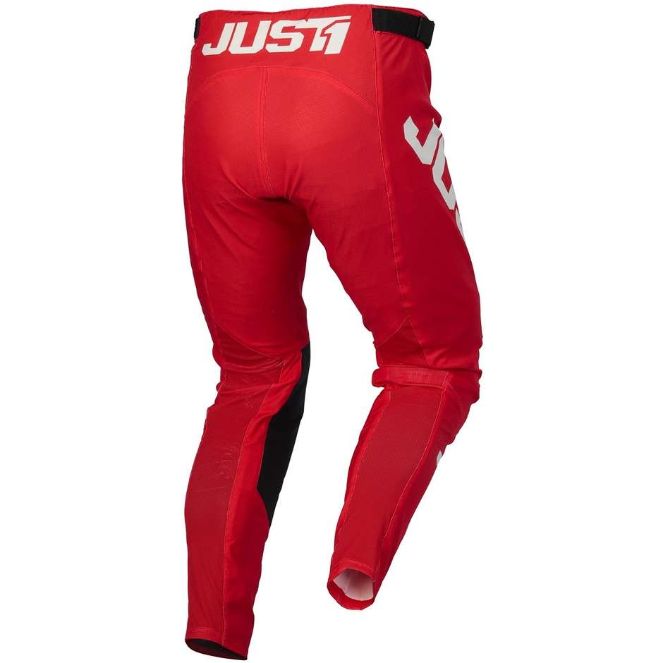 Pantaloni Moto Cross Enduro Just1 J-ESSENTIAL SOLID Rosso