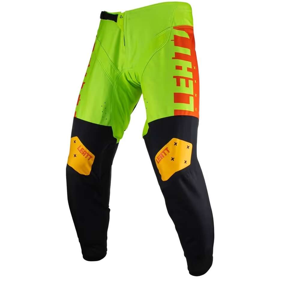 Pantaloni Moto Cross Enduro Leatt 4.5 Verde Nero Arancio