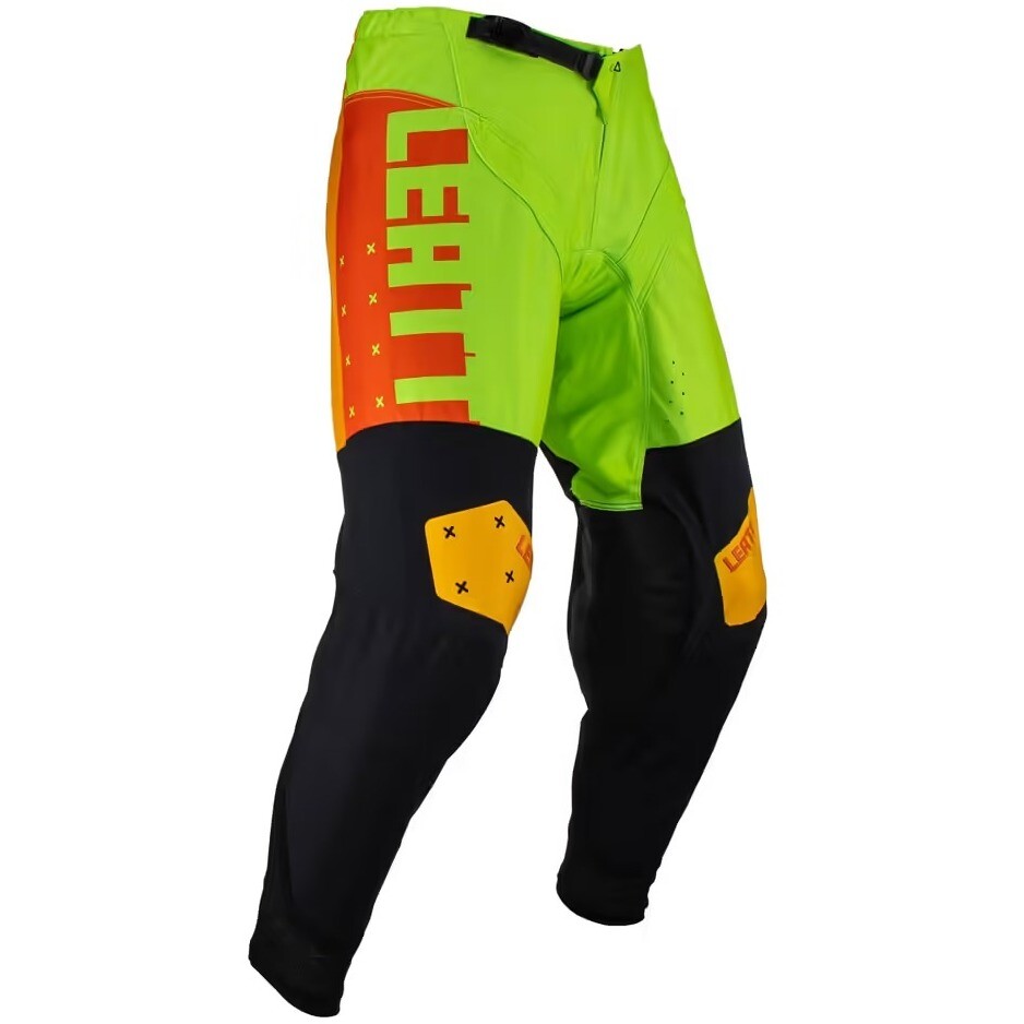 Pantaloni Moto Cross Enduro Leatt 4.5 Verde Nero Arancio