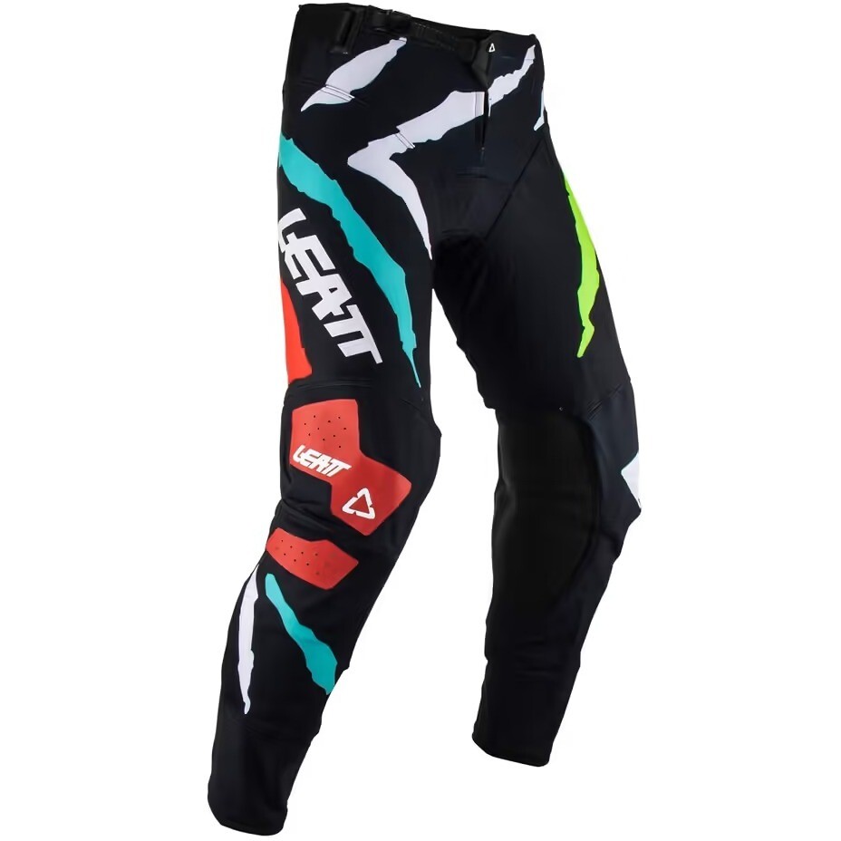 Pantaloni Moto Cross Enduro Leatt 5.5 I.K.S Nero Bianco Blu Verde Rosso