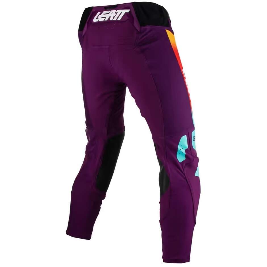 Pantaloni Moto Cross Enduro Leatt 5.5 I.K.S Viola Azzurro
