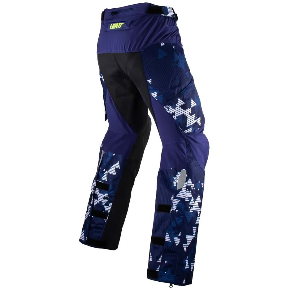 Pantaloni Moto Cross Enduro Leatt 5.5 WP Viola Blu Camo