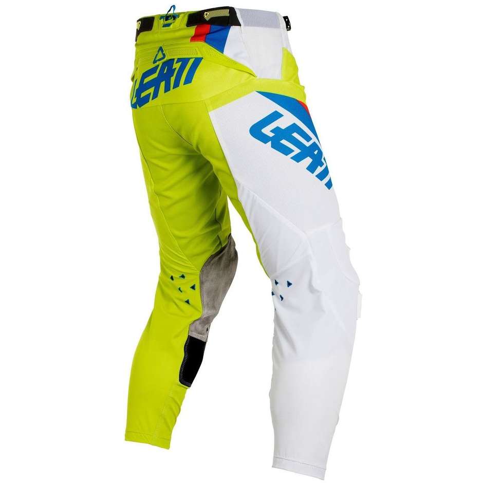 Pantaloni Moto Cross Enduro Leatt GPX 5.5 I.K.S. Lime Bianco