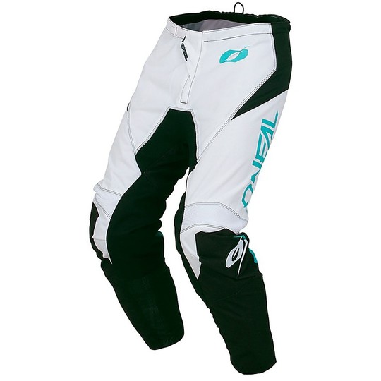 Pantaloni Moto Cross Enduro Oneal Element Pant Racewear Bianco