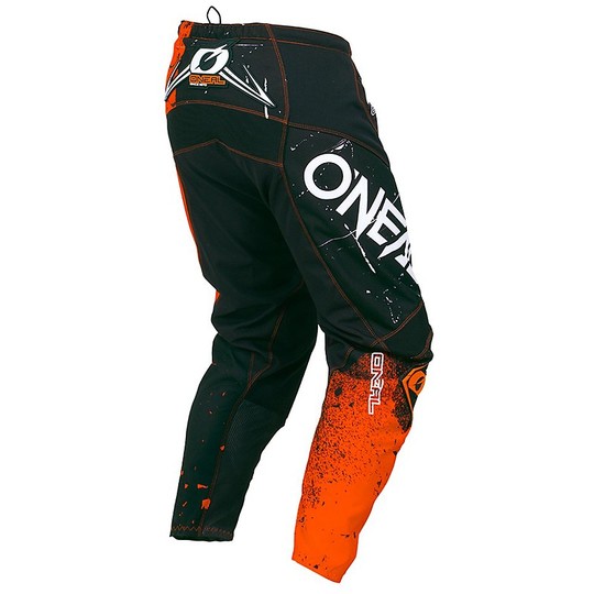 Pantaloni Moto Cross Enduro Oneal Element Pant Shred Arancio