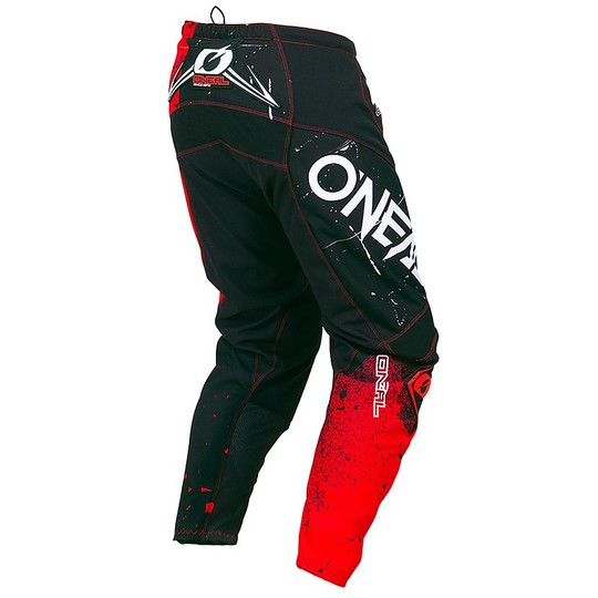 Pantaloni Moto Cross Enduro Oneal Element Pant Shred Rosso