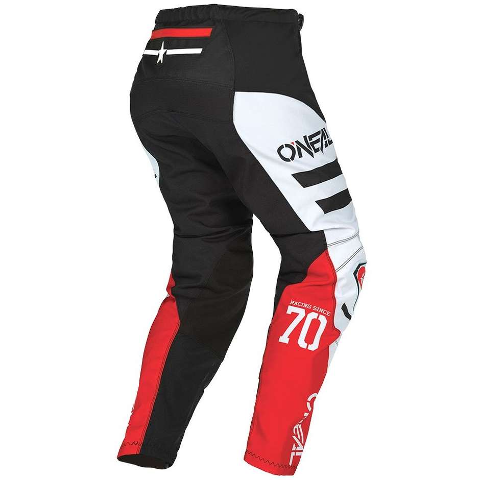 Pantaloni Moto Cross Enduro O'neal Element Pant V.22 Squadron Bianco Nero