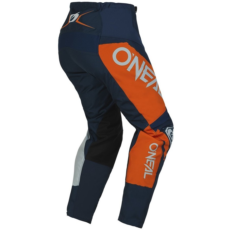 Pantaloni Moto Cross Enduro Oneal ELEMENT Pants SHOCKER V.23 Blu Arancio