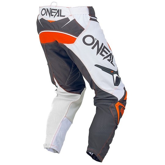 Pantaloni Moto Cross Enduro Oneal Hardwear Jag LE Bianco Grigio