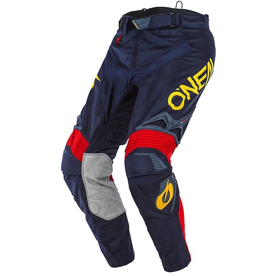 Pantaloni Moto Cross Enduro O'neal Hardwear pants REFLEXX  Blu Giallo