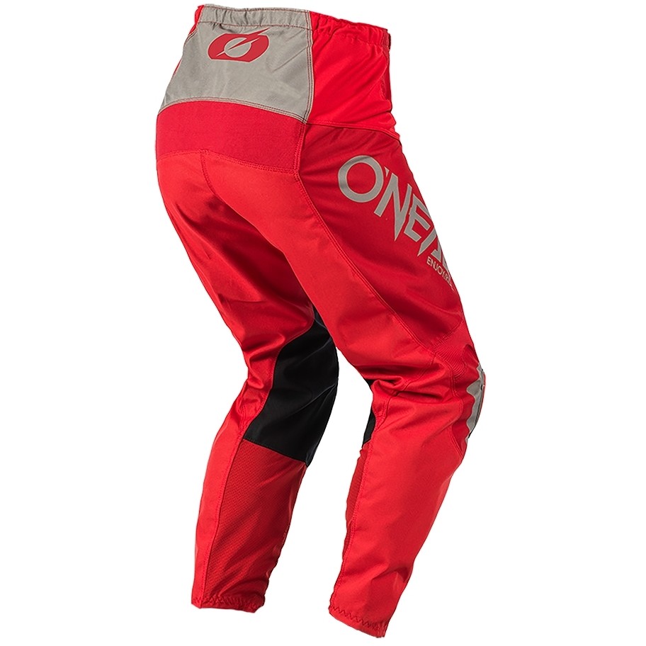 Pantaloni Moto Cross Enduro Oneal Matrix Pants Ridewear Rosso Grigio