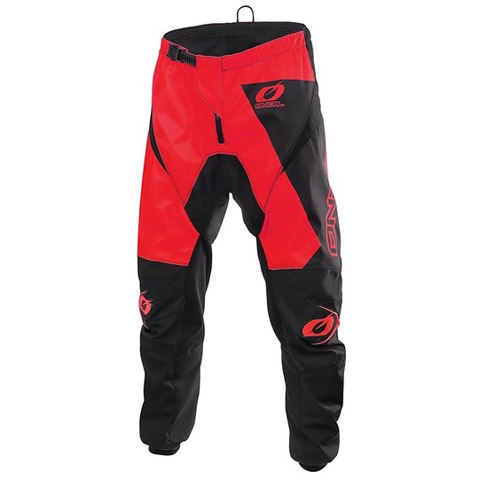 Pantaloni Moto Cross Enduro Oneal Matrix Ridewear Nero Rosso