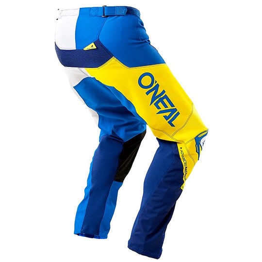 Pantaloni Moto Cross Enduro Oneal Mayhem Lite Pants Split Giallo Blu