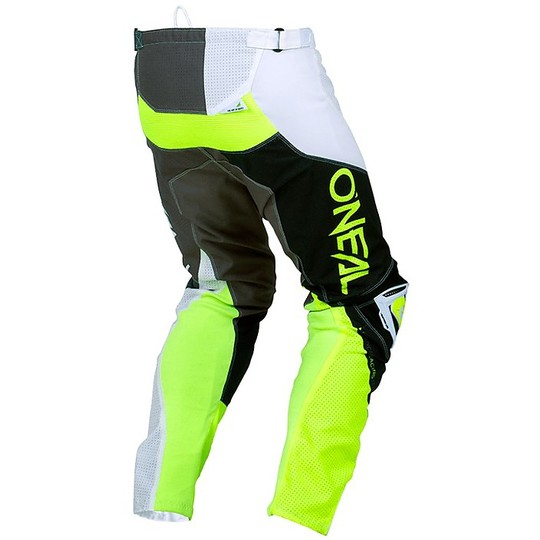 Pantaloni Moto Cross Enduro Oneal Mayhem Lite Pants Split Nero Giallo