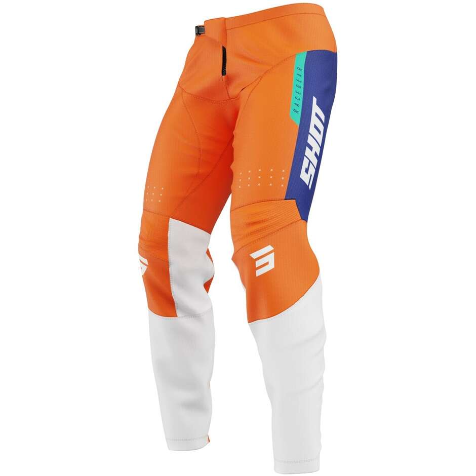 Pantaloni Moto Cross Enduro Shot DEVO LEAGUE Arancio 