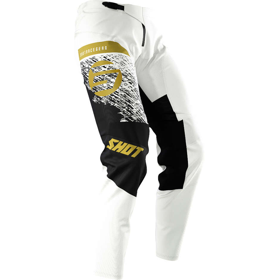 Pantaloni Moto Cross Enduro Shot DEVO ROLL Oro Bianco