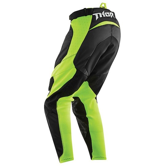 Pantaloni Moto Cross Enduro Thor Core Bend 2015 Nero Verde Flourescente