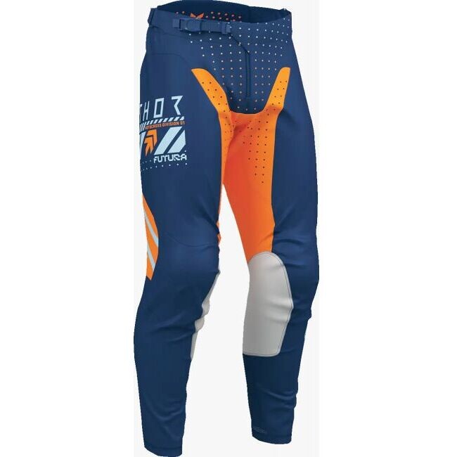 Pantaloni Moto Cross Enduro Launchmode Futura Blu Aranc taglia 42