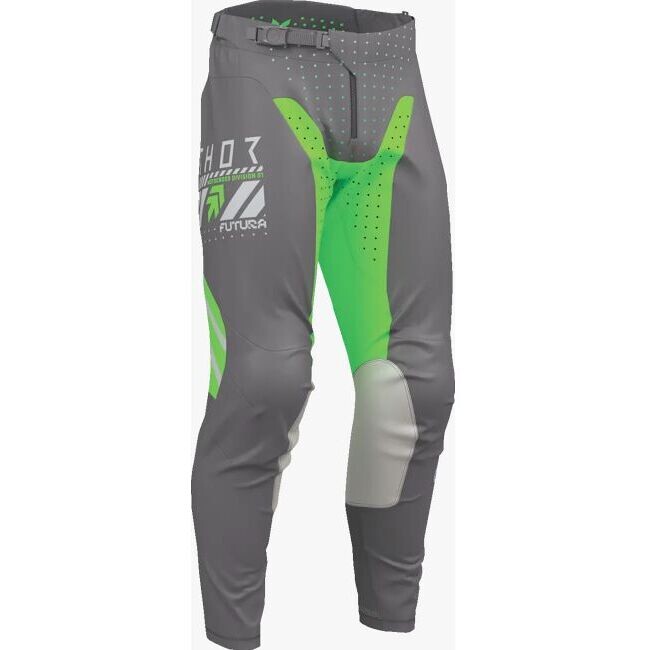 Pantaloni Moto Cross Enduro Launchmode Futura Verde Gri taglia 44