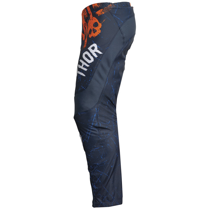 Pantaloni Moto Cross Enduro Thor PANT SECTOR Bambino Gnar Blu scuro Arancio