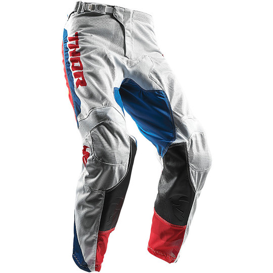 Pantaloni Moto Cross Enduro Thor Pulse Air Profile Bianco Multi