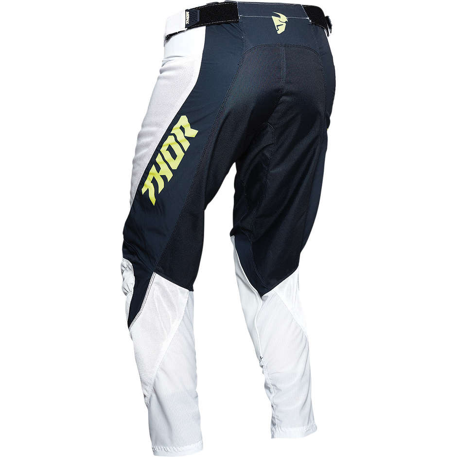 Pantaloni Moto Cross Enduro Thor PULSE Air Rad Midnight Bianco