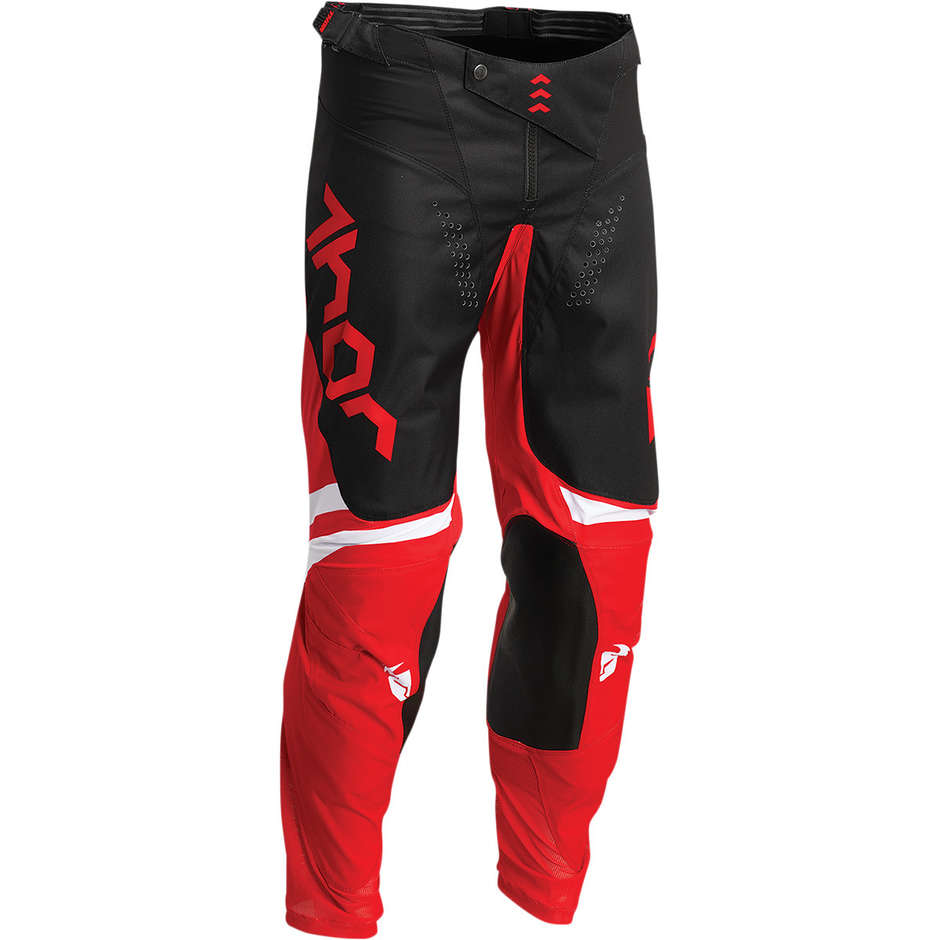 Pantaloni Moto Cross Enduro Thor PULSE CUBE Rosso Bianco