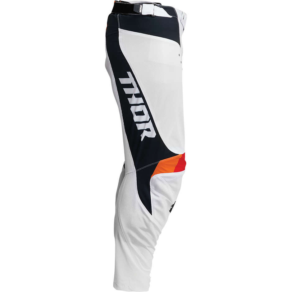 Pantaloni Moto Cross Enduro Thor PULSE REACT AIR Bianco Midnight
