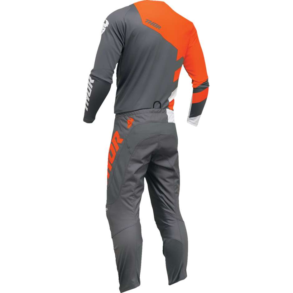 Pantaloni Moto Cross Enduro THOR SECTOR CHECKER Arancione/Carbone