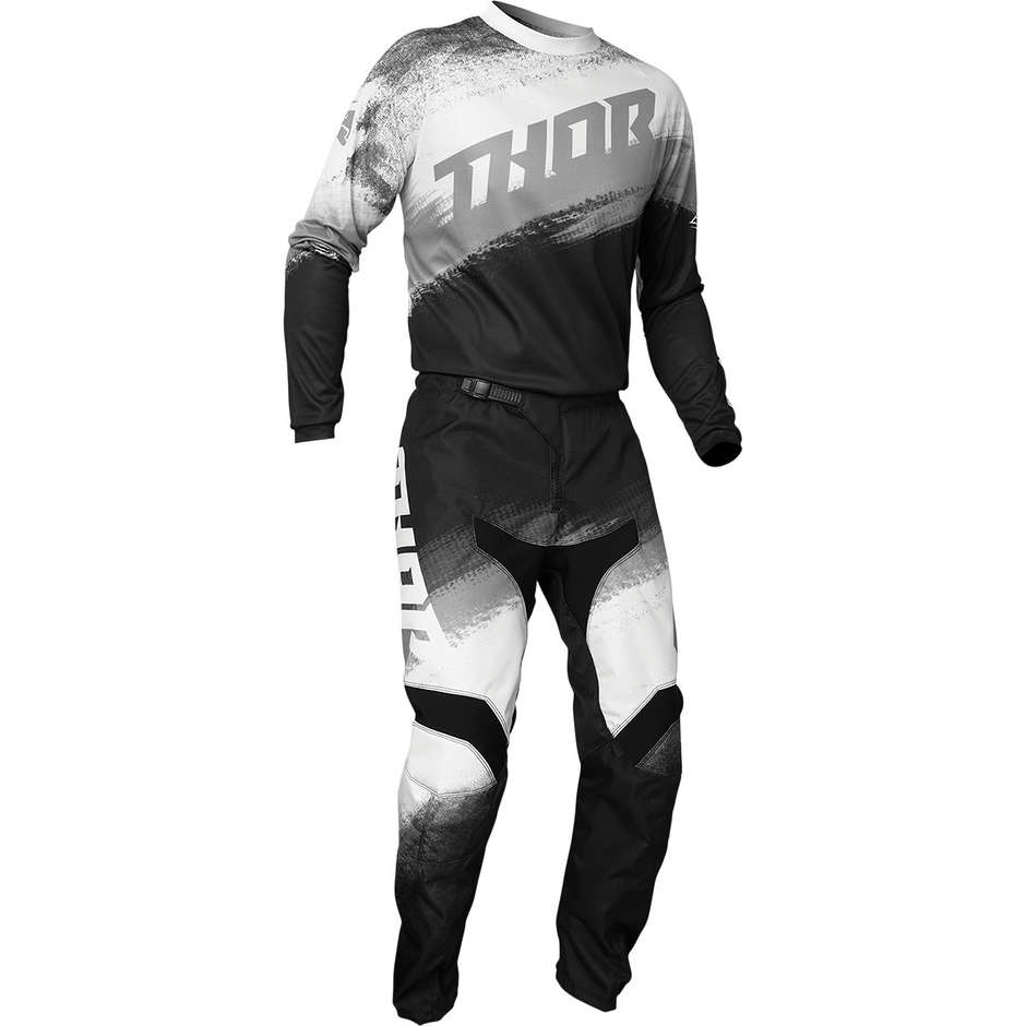 Pantaloni Moto Cross Enduro Thor SECTOR Vapor Nero Bianco
