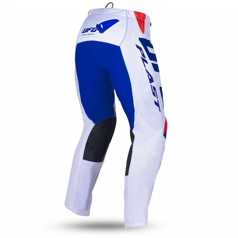 Pantaloni Moto Cross Enduro Ufo HERON Bianco Blu Rosso