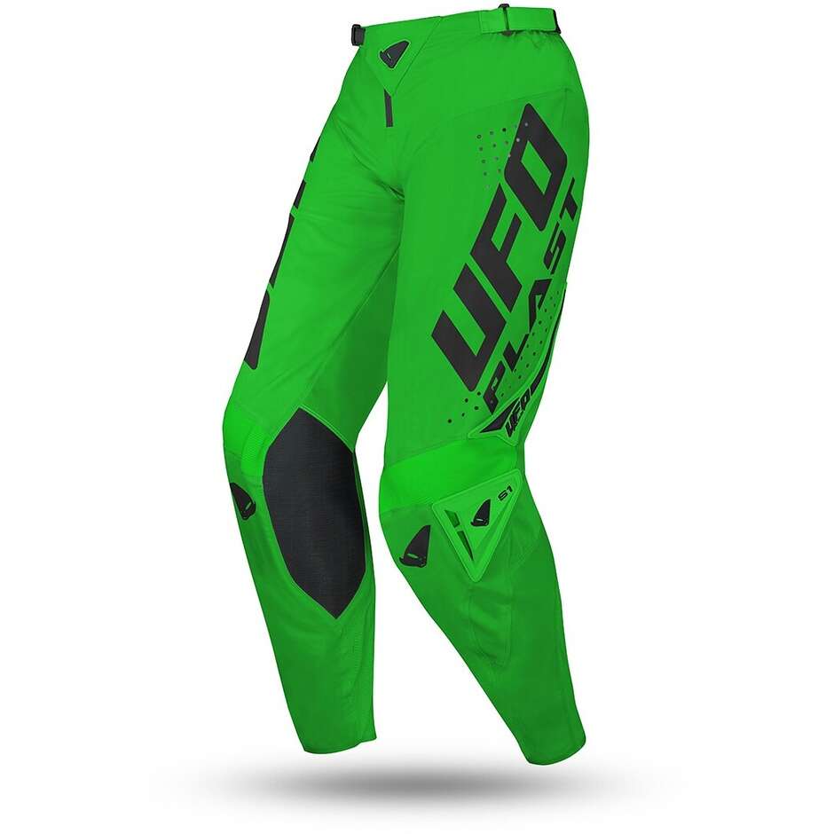 Pantaloni Moto Cross Enduro Ufo SLIM RADIAL Verde Fluo