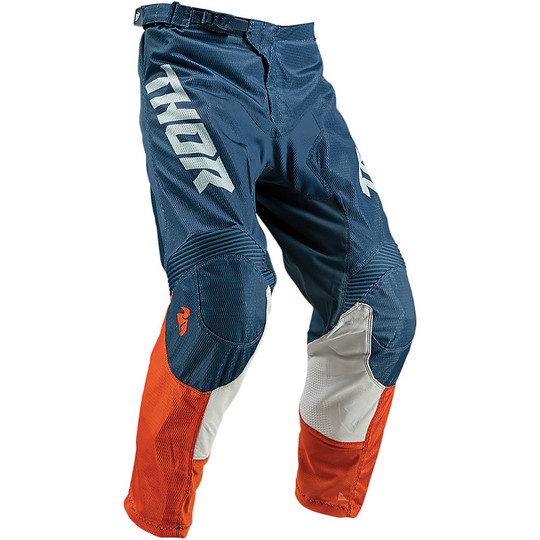 Pantaloni Moto Cross Enduto Thor PULSE AIR ACID Arancio Blu