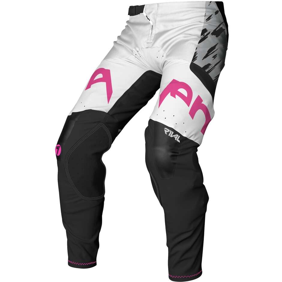 Pantaloni Moto Cross SEVEN MX RIVAL 25.1 CLASH Bianco GRIGI