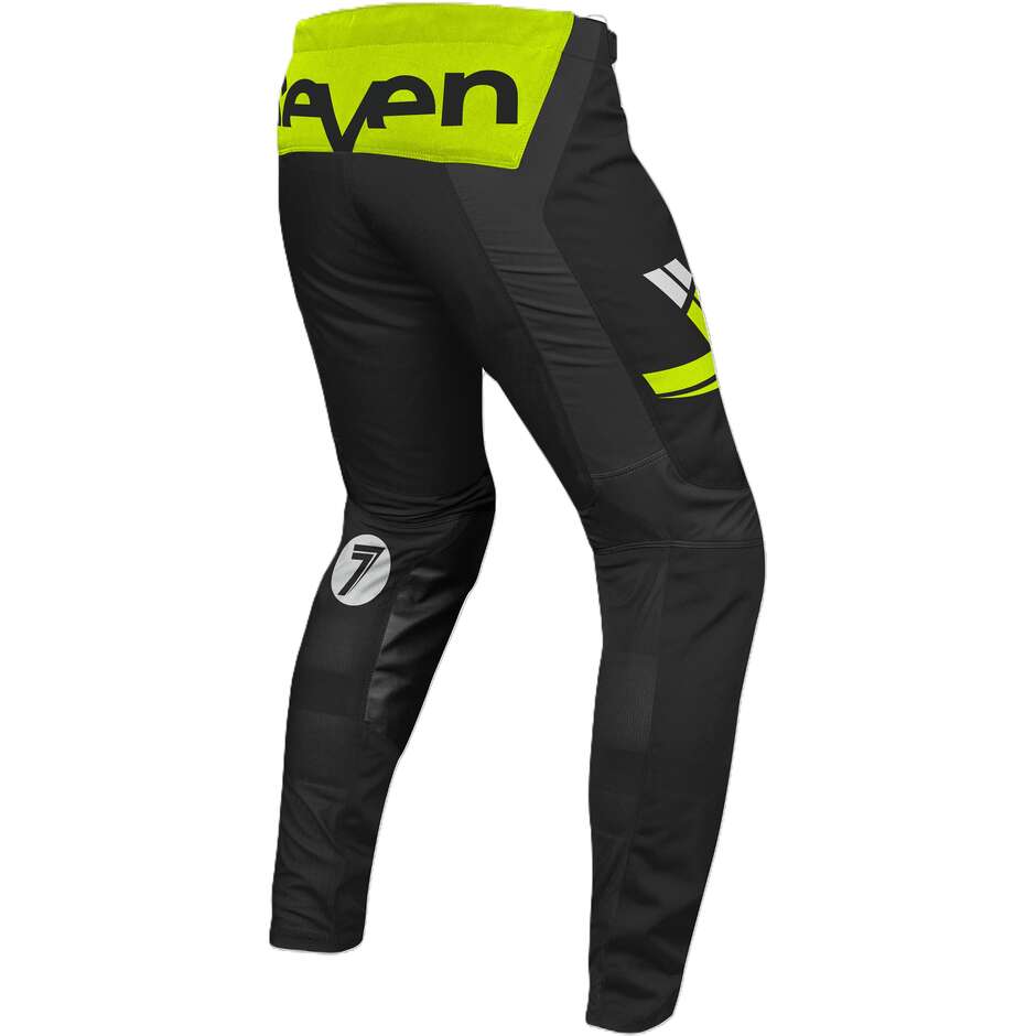 Pantaloni Moto Cross SEVEN MX RIVAL 26.1 Noise Neri Giallo Fluo