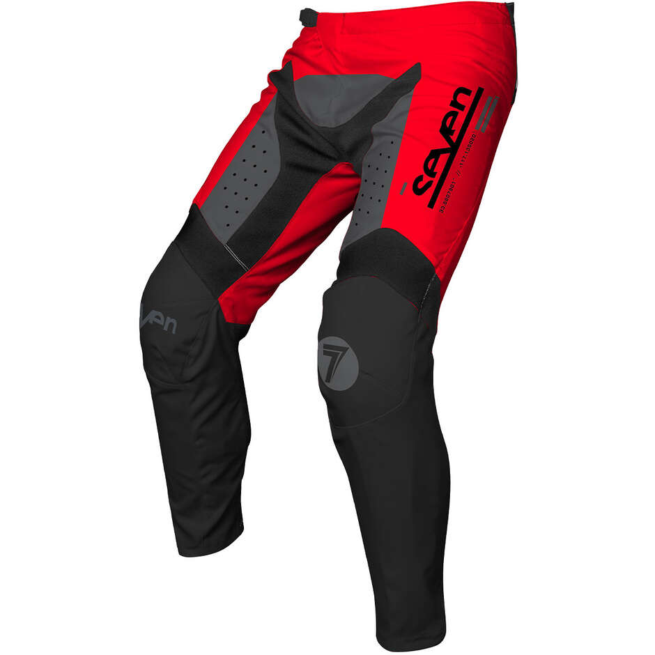 Pantaloni Moto Cross SEVEN MX VOX APERTURE Rosso Fluo