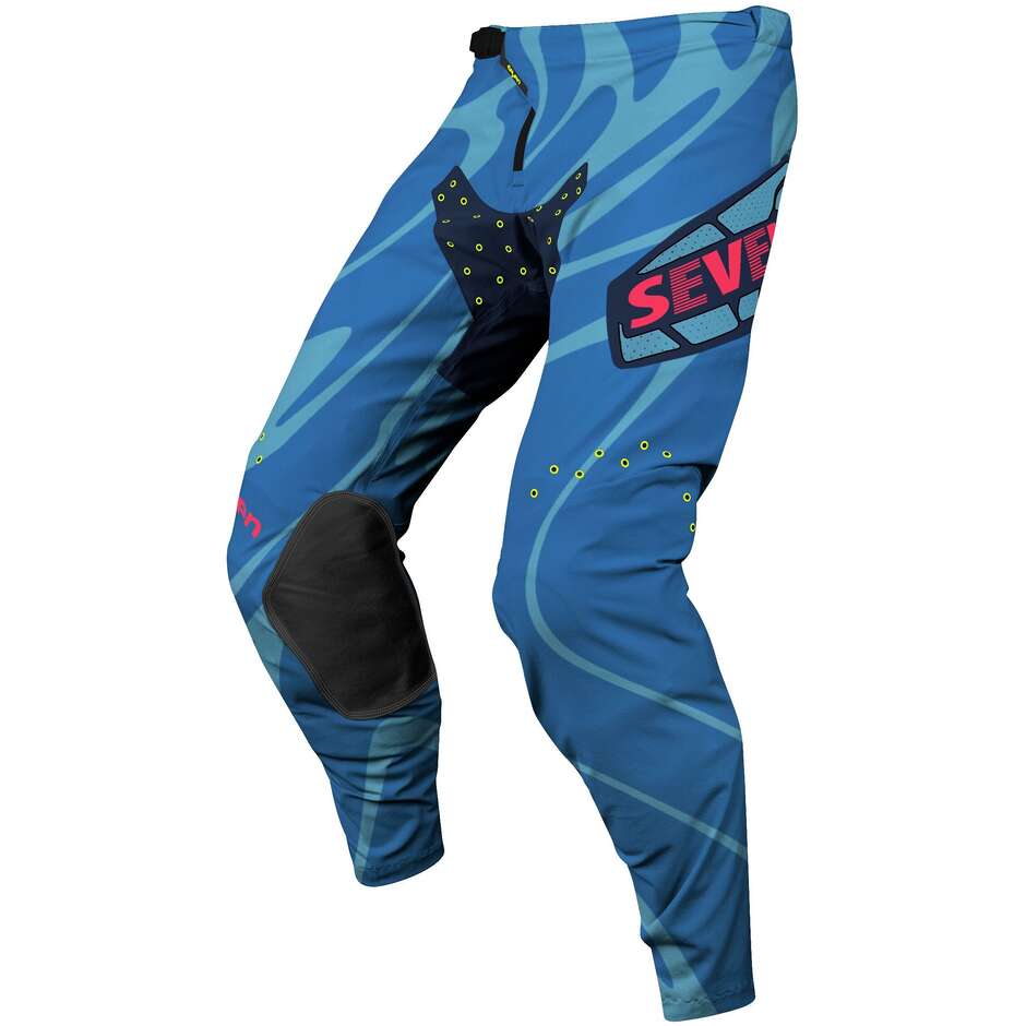 Pantaloni Moto Cross SEVEN MX ZERO 26.1 Sway Cyan