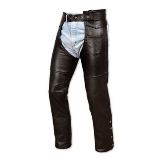 Pantaloni Moto Custom In vera Pelle A-pro Modello Chap Nero