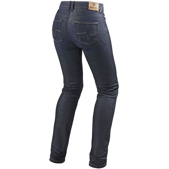 Pantaloni Moto da Donna In Jeans Rev'it Madison 2 Lady Blu L32